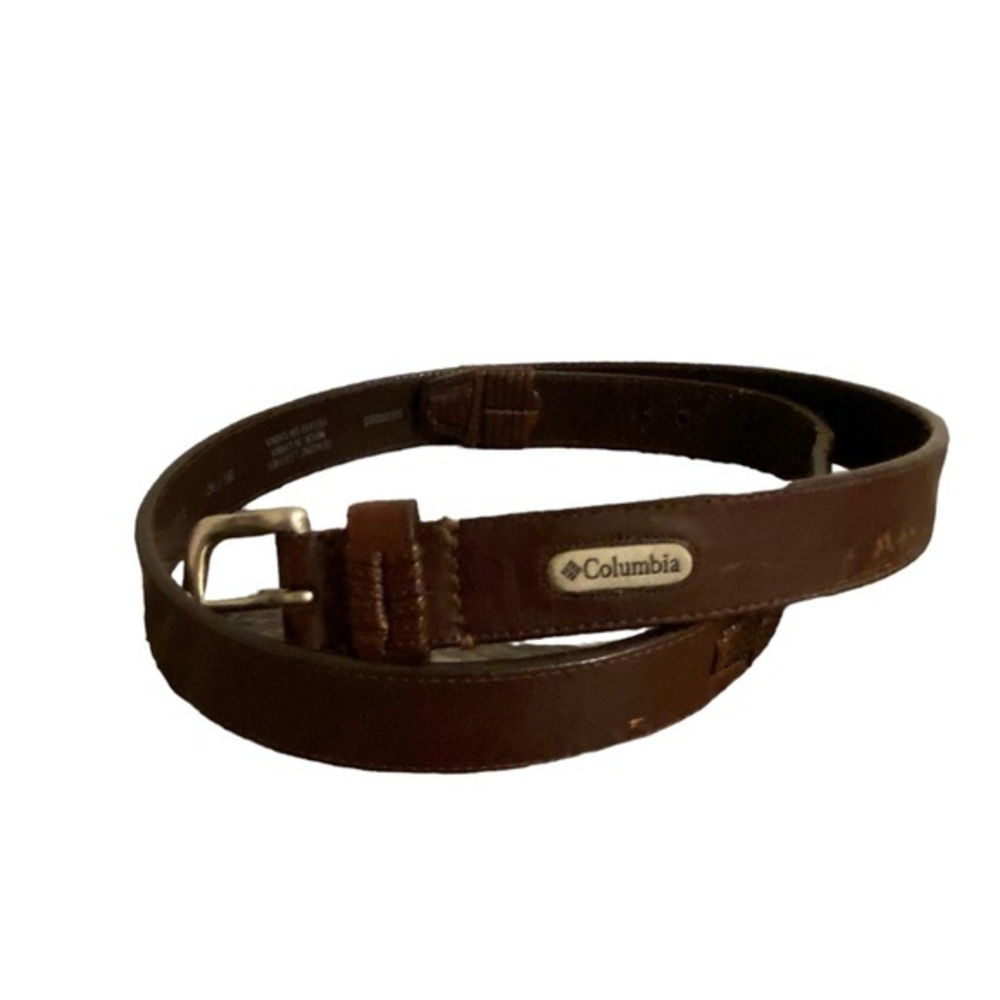 Columbia Sportswear Company Brown Leather Belt Size 36
